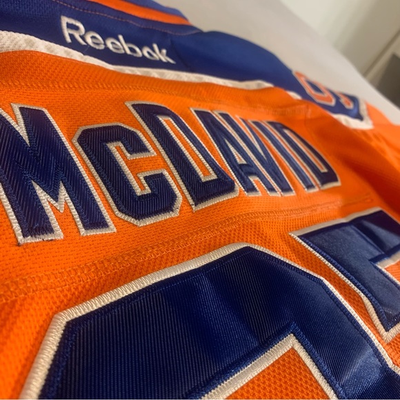 Men’s Small Edmonton Oilers Connor McDavid Orange Home Jersey - Picture 5 of 6
